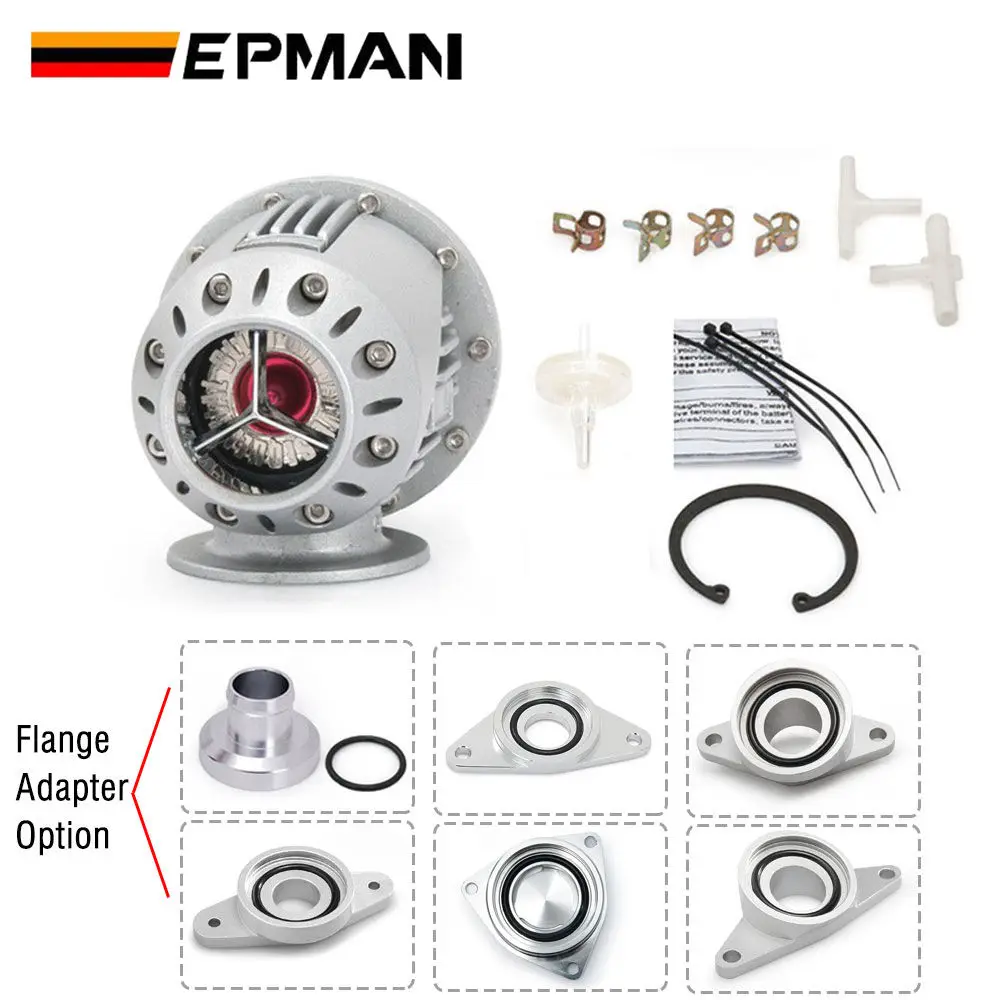 EPMAN Valvula de soplado turbo universal con brida IV 4 negro/plata - imagen 2