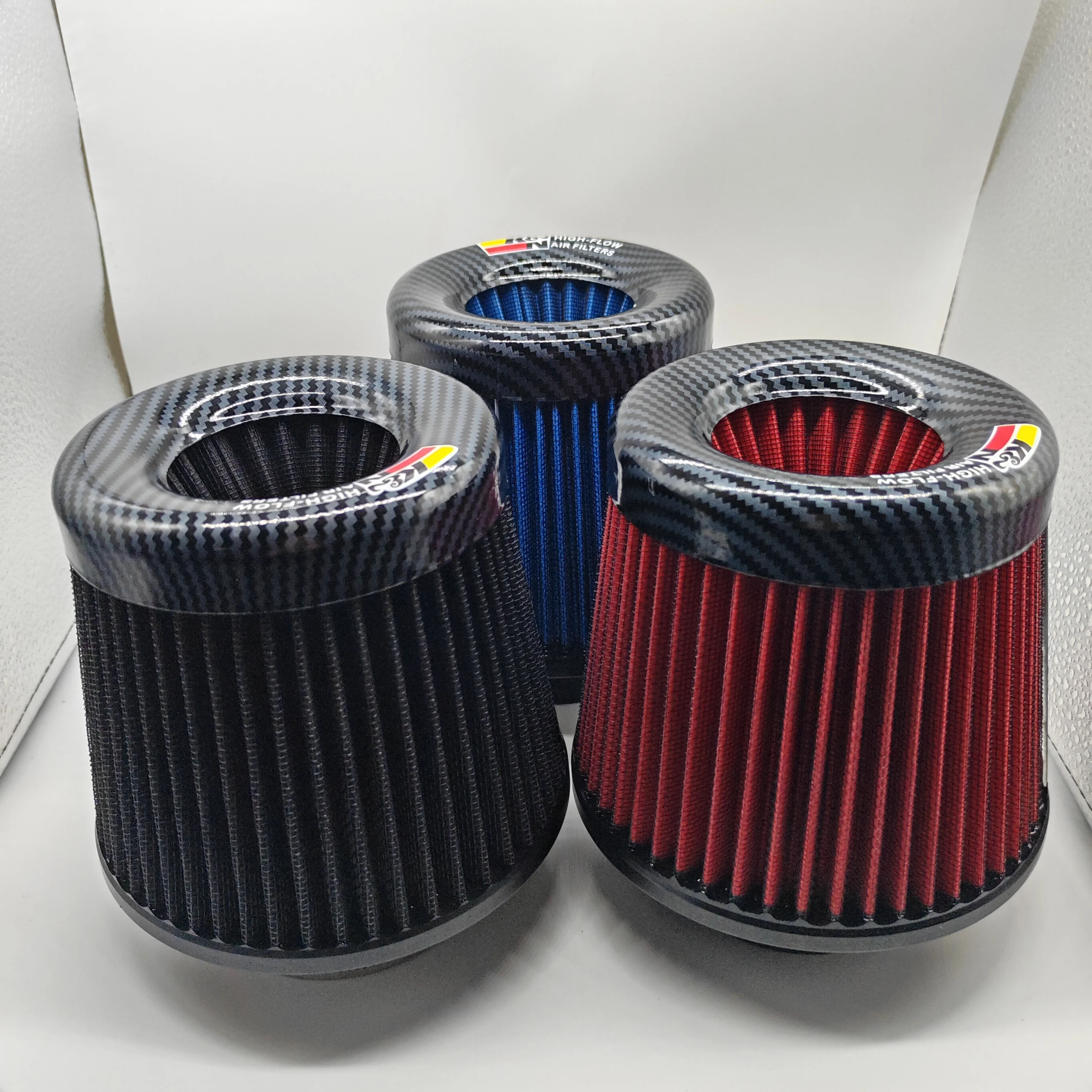 Filtro de aire de admisión KN universal de alto flujo para coche y moto