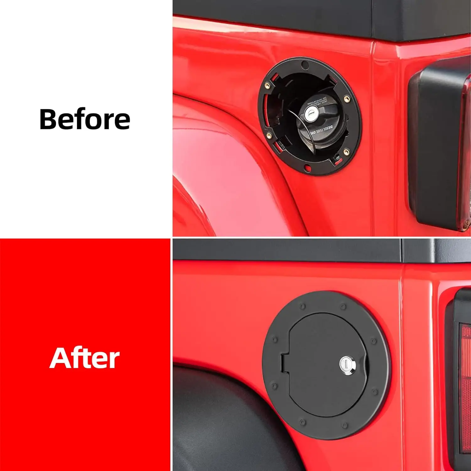 Tapa deposito combustible Jeep Wrangler JK 2007-2017 cierres - imagen 2