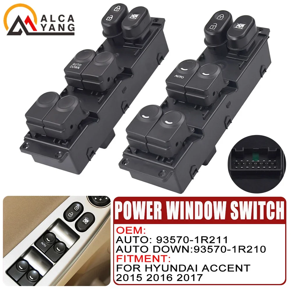 93570-1R211 Interruptor elevalunas Hyundai Accent/Verna 2010-2016