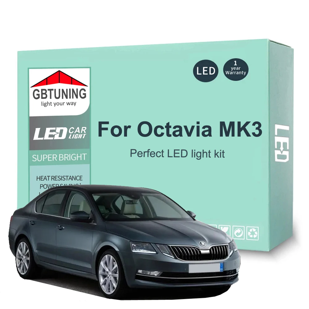 Kit LED interior Skoda Octavia MK3 2013-2020 – iluminación habitáculo