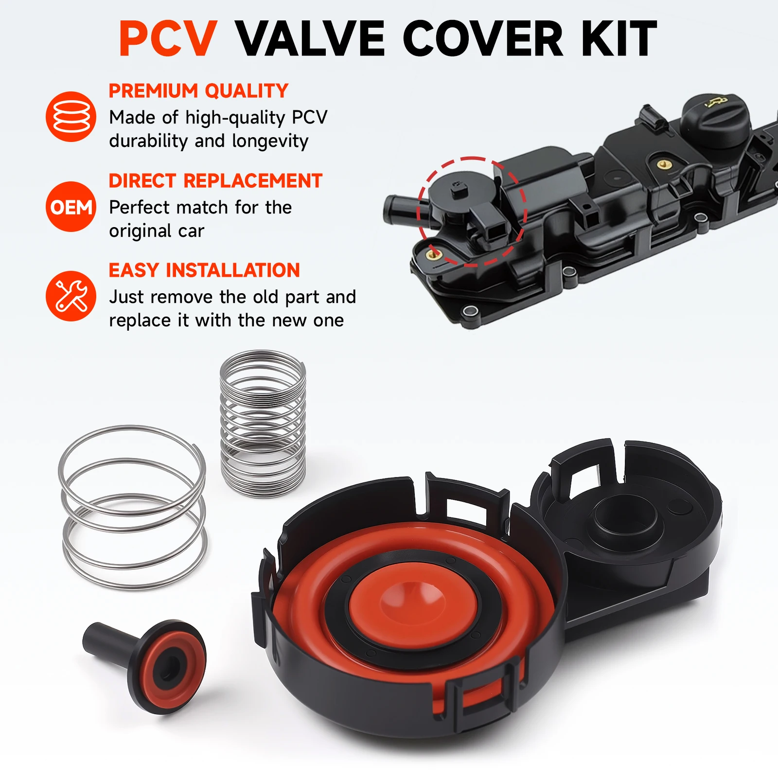 Cubierta válvula PCV membrana para Peugeot Citroën 1.6 HDi 8v - imagen 5