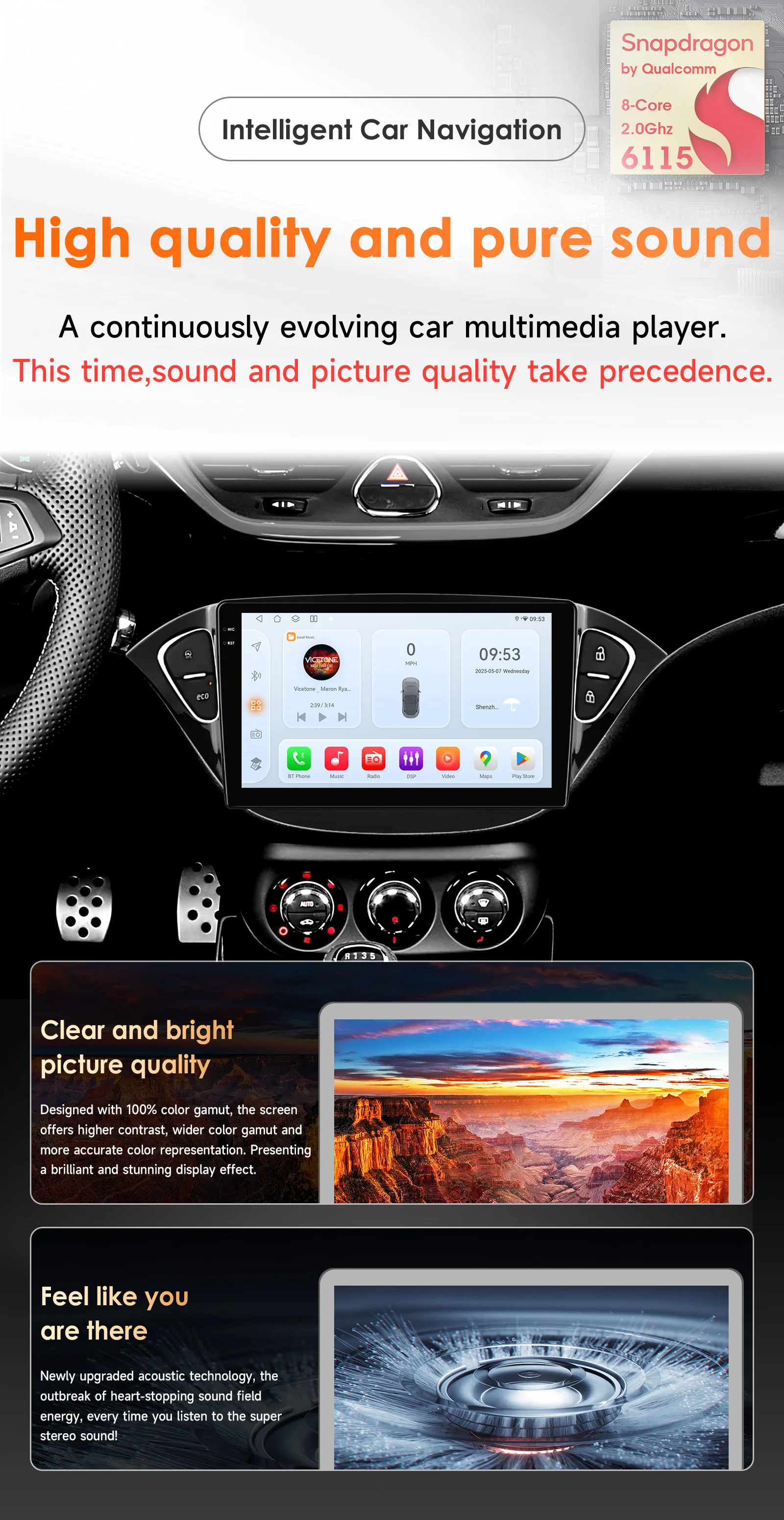 Hizpo Reproductor multimedia inalámbrico CarPlay Opel Corsa 2015-2019 - imagen 5