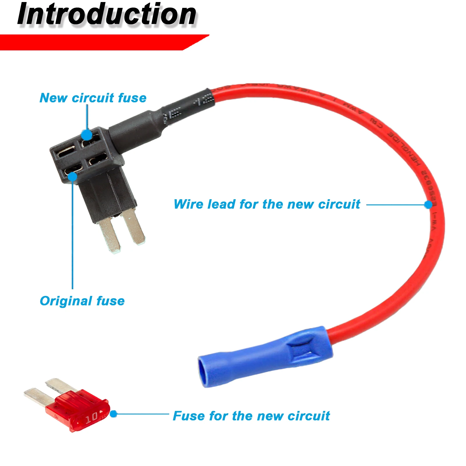 Kit portafusibles de cable para coche con adaptador grifo trasero - imagen 3
