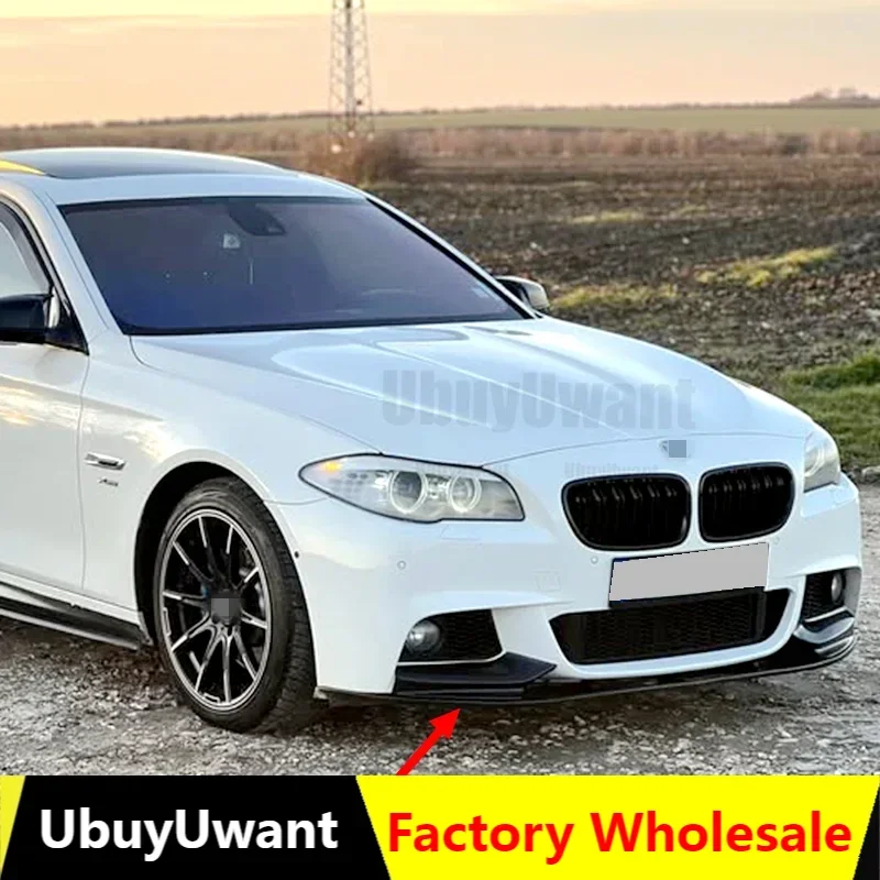 BMW 5 F10 labio parachoques delantero M Sport ABS negro brillante