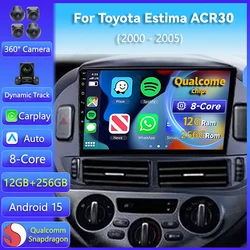 Radio multimedia Toyota Estima ACR30 con Android Auto y CarPlay