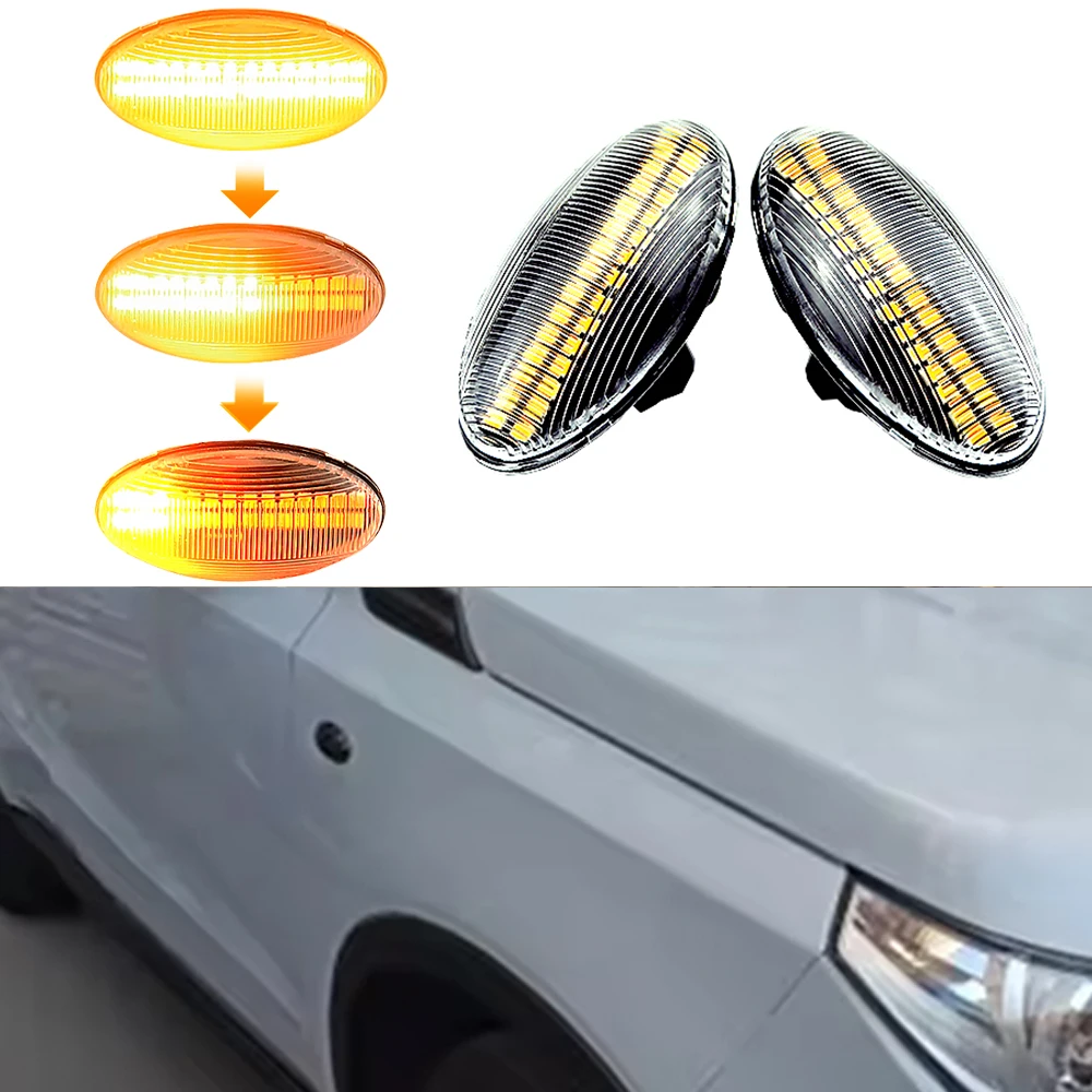 Intermitente LED dinámico para Peugeot 307, 206, 407 – Indicador lateral - imagen 2