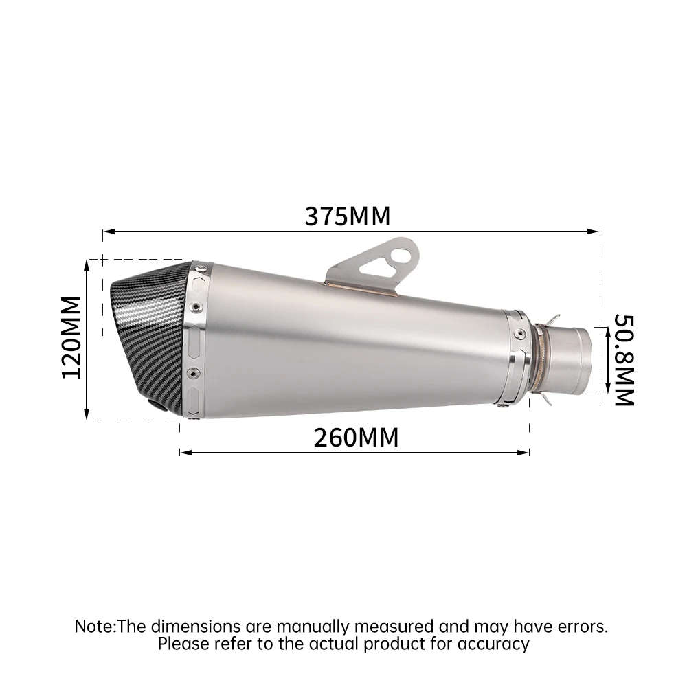 Silenciador universal de escape de 51 mm para moto, scooter y ATV - imagen 2