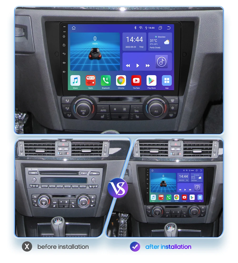 Radio Android Hizpo con CarPlay inalámbrica para BMW Serie 3 E90-E93 - imagen 3