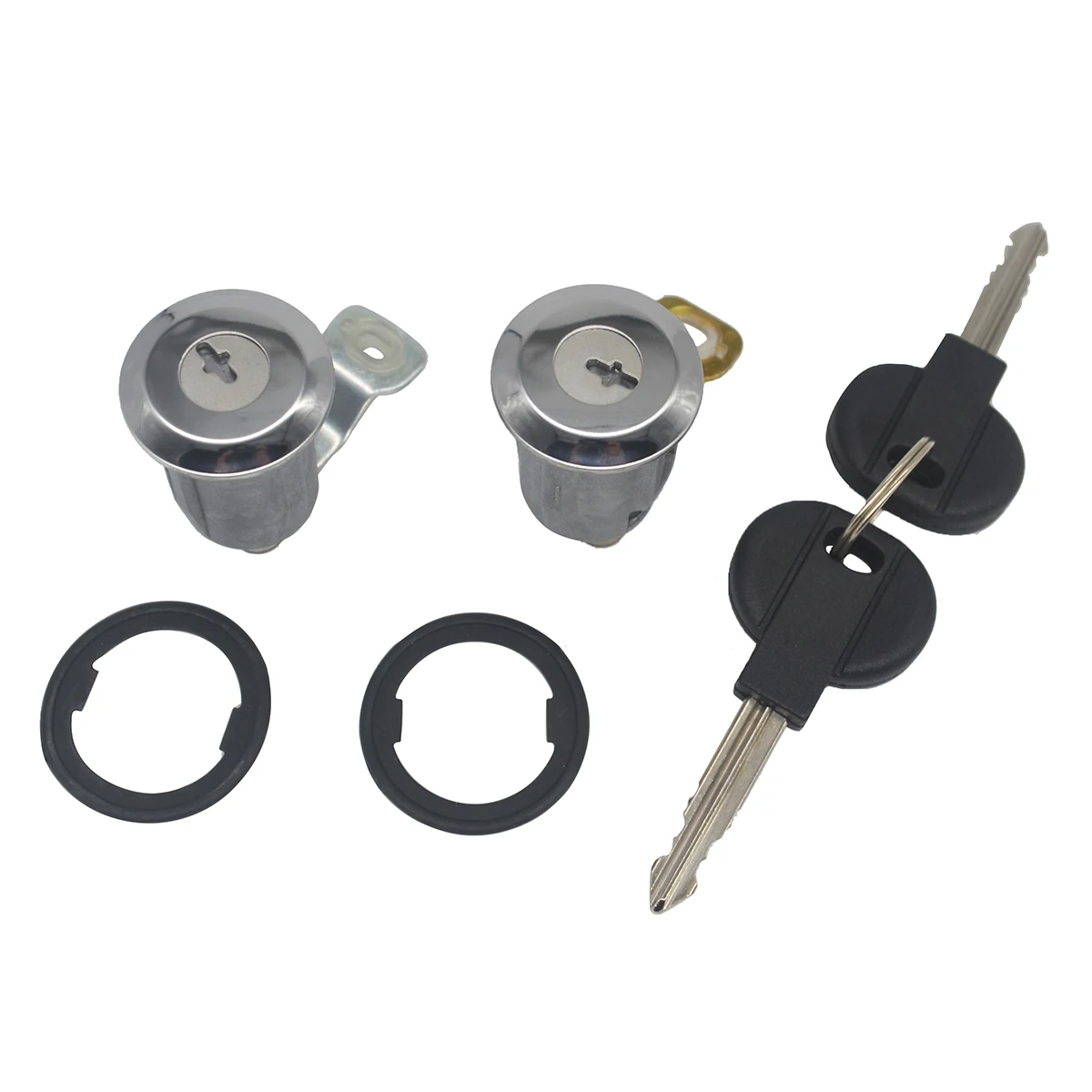 Detalle del conjunto de cerradura y sus componentes