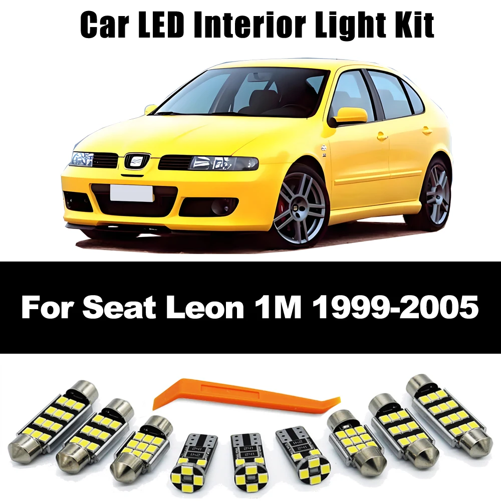Kit bombillas LED interior Canbus sin error – Seat Leon 1M (1999-2005)