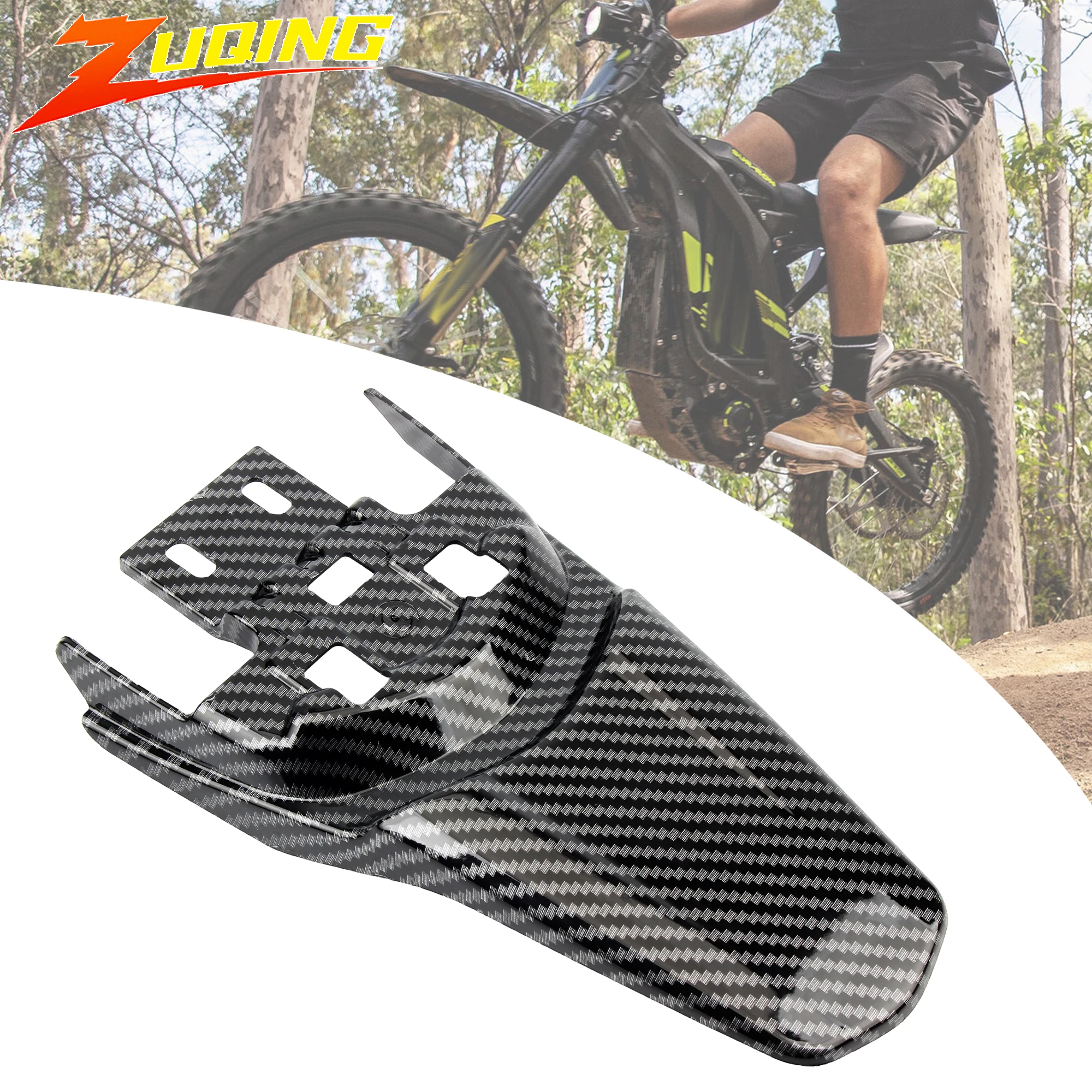Guardabarros trasero de fibra de carbono para Surron Light Bee X S Dirt Bike, accesorios para Motocross, Kit Universal, piezas de mejora para Pit Bike