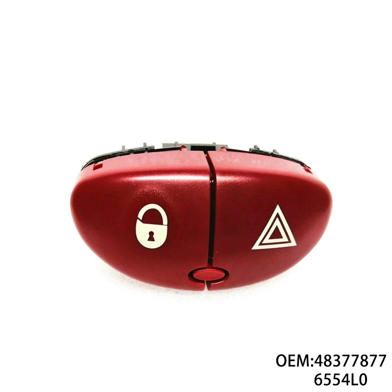 6554L0 48377877 Interruptor de peligro – Peugeot 206 207 Citroen C2 - imagen 2