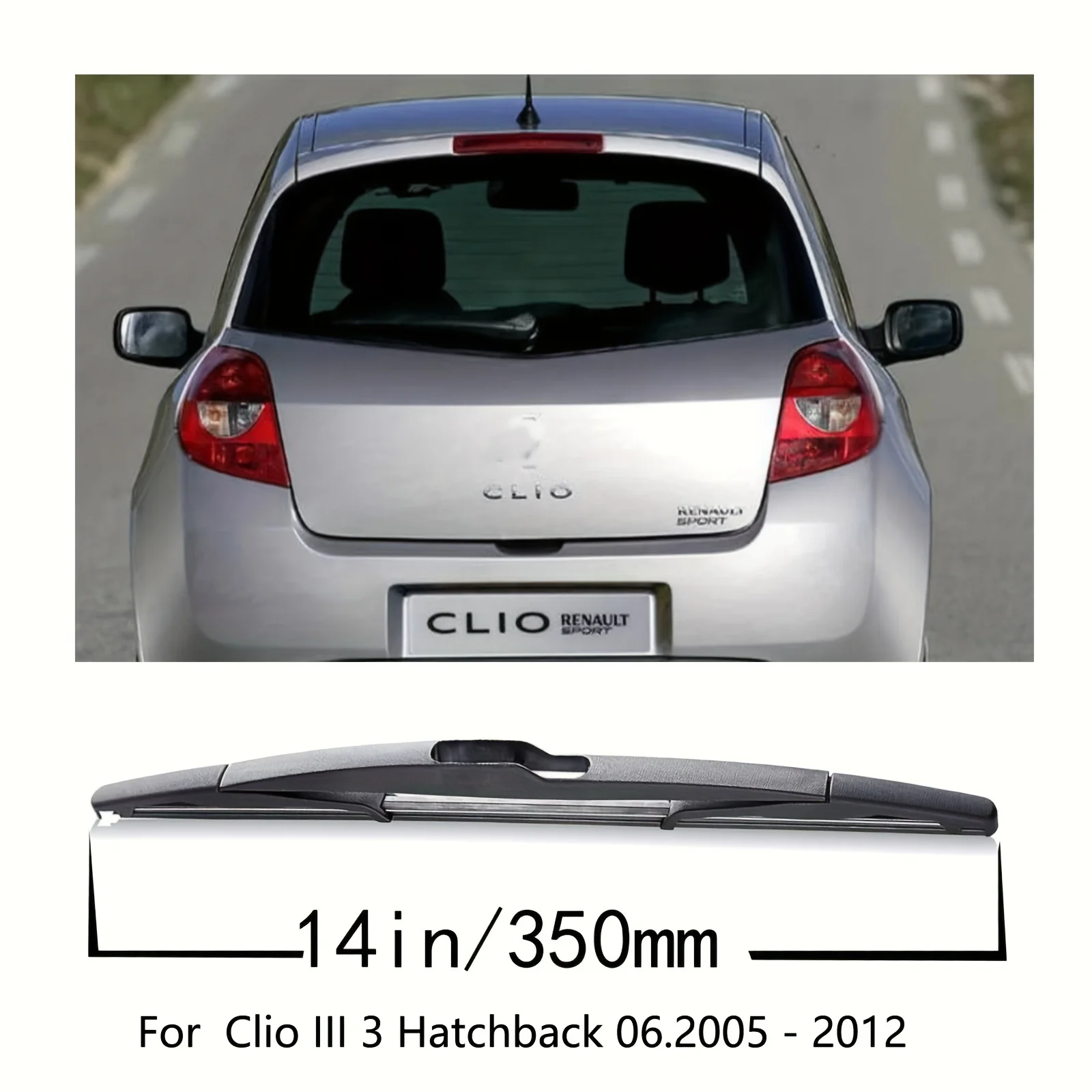 Limpiaparabrisas trasero para Renault Clio III Hatchback - imagen 2