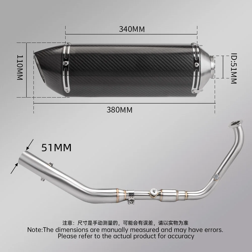 Escape completo 51mm Yamaha R15 MT15 XSR155 XSR125 (2014-2025) - imagen 5