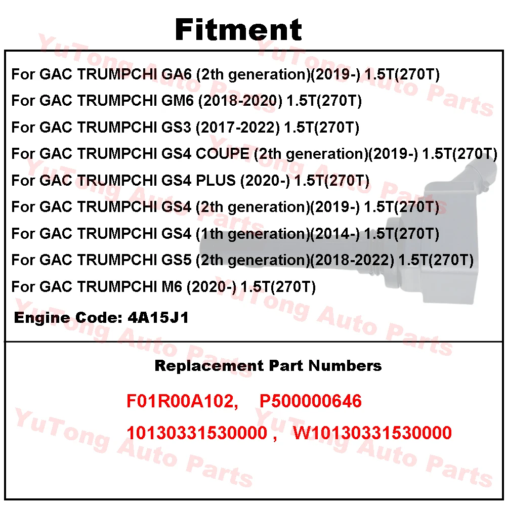 Bobinas de encendido para GAC Trumpchi GS5 GS4 GS3 motor 1.5T 4A15J1 - imagen 3