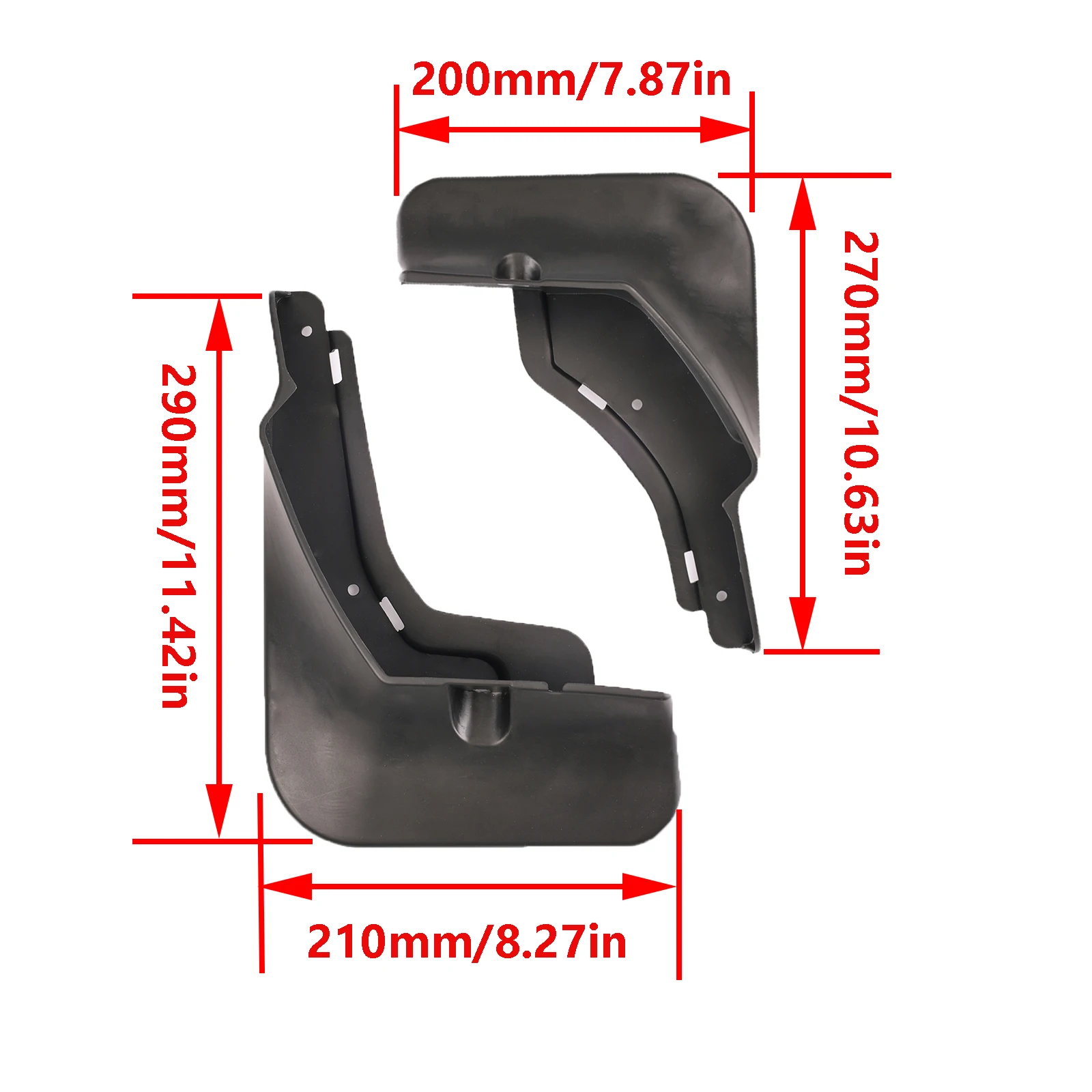 Protectores guardabarros BYD Song Plus 2020-2022 plástico negro - imagen 3