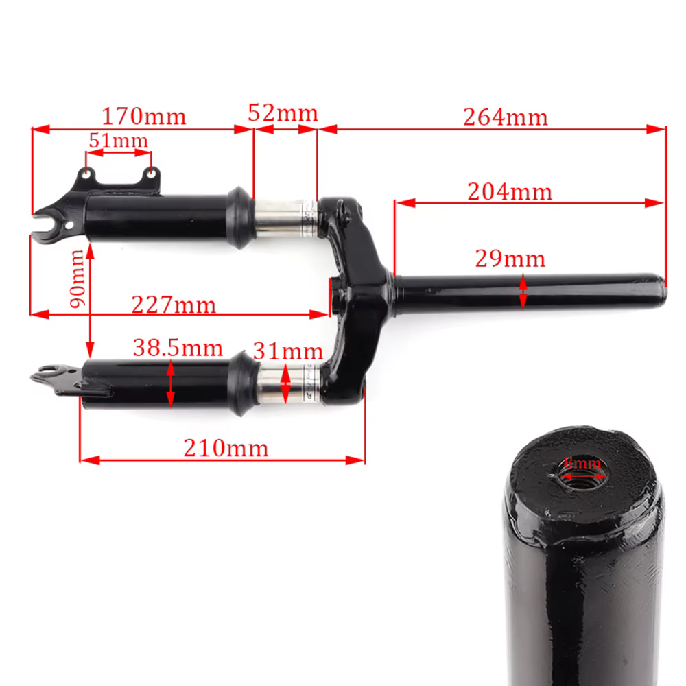 Horquilla delantera de suspensión para patinete eléctrico Harley - imagen 2