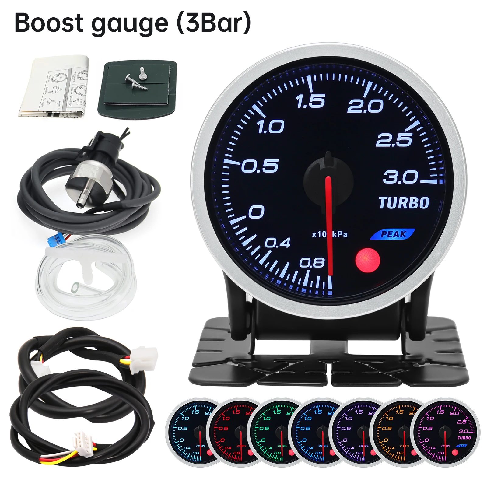 Medidor temperatura de escape EGT 52 mm 8 colores - imagen 5