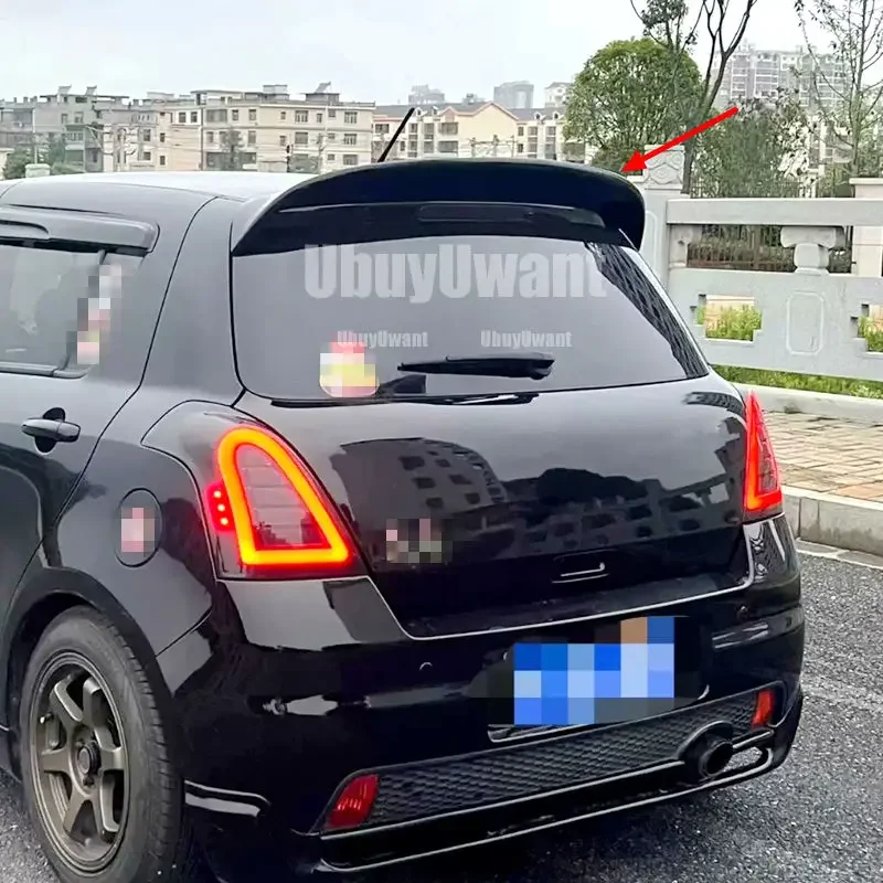 Alerón de techo fibra carbono estilo cuchara para Suzuki Swift Mk3 - imagen 4