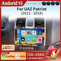 Autoradio 2DIN Android Auto Carplay UAZ Patriot 2012-2016 pantalla 2K GPS