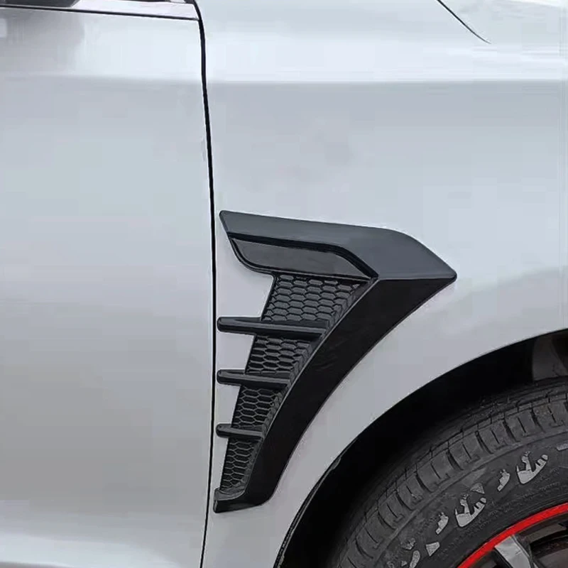 Toma de aire de capó universal de fibra de carbono negra decorativa - imagen 3
