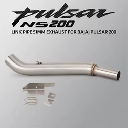 Tubo de enlace de escape Bajaj Pulsar NS200 de acero inoxidable