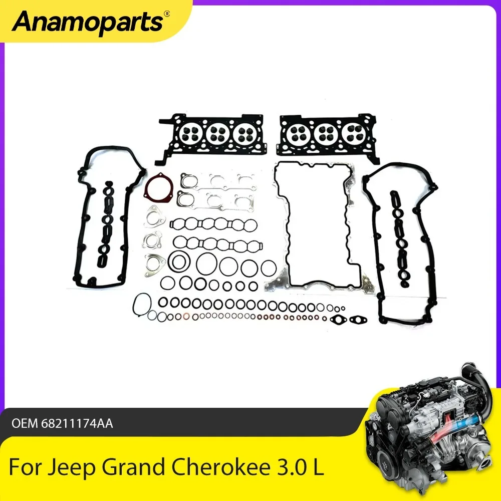 Kit juntas de culata completo para Jeep Grand Cherokee 3.0 V6 Diesel