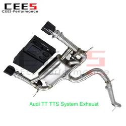 CEES Sport Valvetronic sistema de escape silenciador de tubo de coche para Audi TT TTS 2,0 T 2015-2019 versión inoxidable Ste AWD Quattro