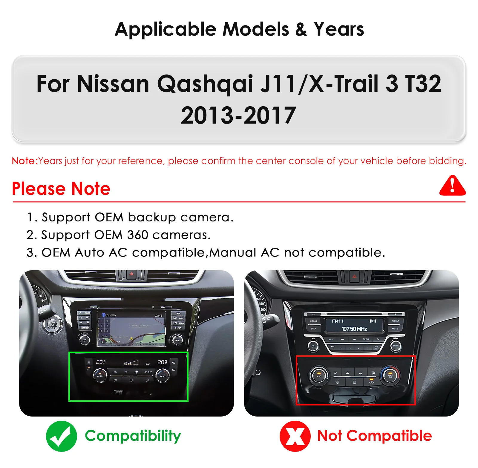 Dimensiones y compatibilidad Nissan