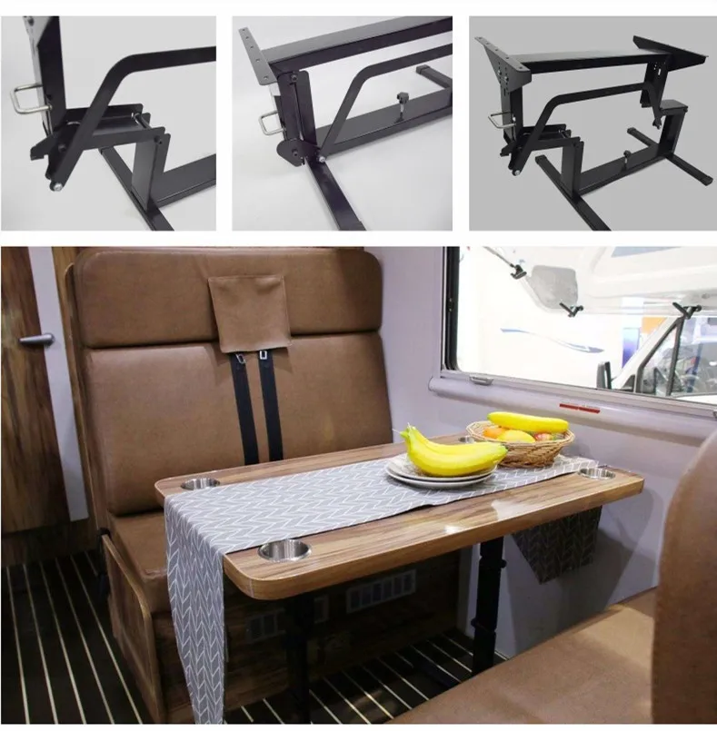 Pata de mesa doble ajustuble para caravana y camping – soporte regulable - imagen 2