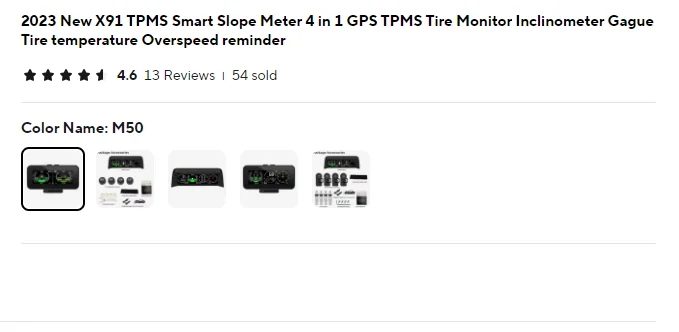 Pantalla principal del X91 TPMS