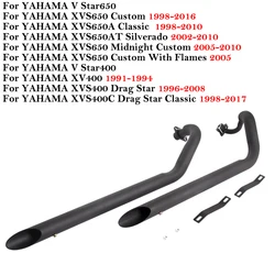 Silenciador de escape doble para Yamaha Drag Star 400/650