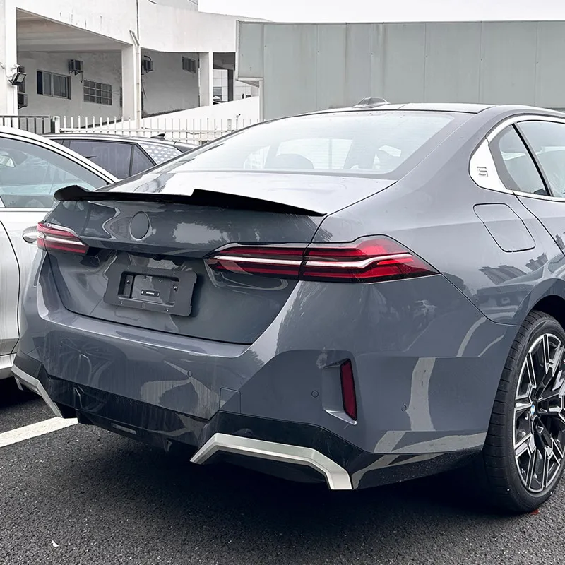 Para 2024 + BMW 5 Series I5 G60 525i 530i M4 estilo carbono negro brillante tapa del maletero alerón del coche alas Tuning accesorios parte - imagen 3