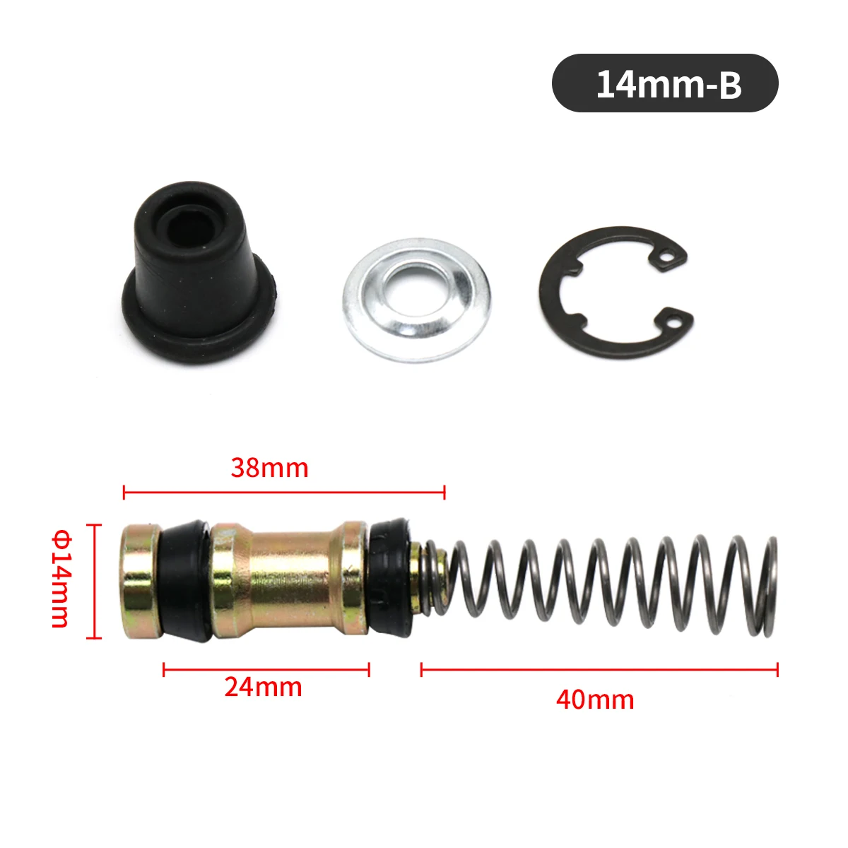 ZS Racing-Kits de reparación de émbolo de pistón de freno de embrague hidráulico para motocicleta, para la mayoría de Scooter de Motocross, Dirt Bike - imagen 5