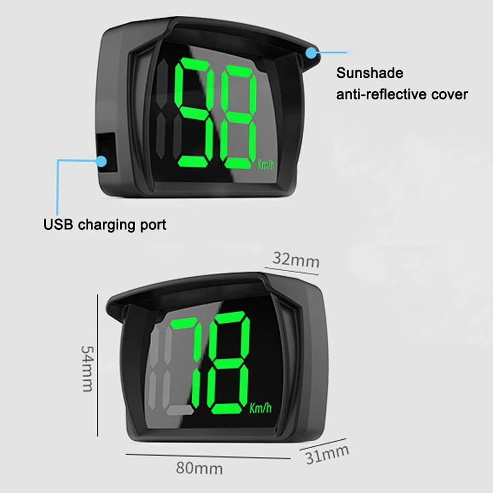 Pantalla head-up GPS Y03 para coche, velocímetro km/h y mph - imagen 4