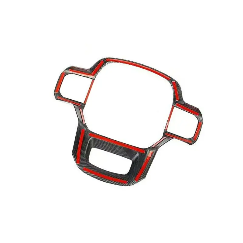 Para Ford F150 F-150 Raptor 2021 2022 2023 textura de fibra de carbono accesorios interiores ABS cubierta de botón de volante embellecedor - imagen 4