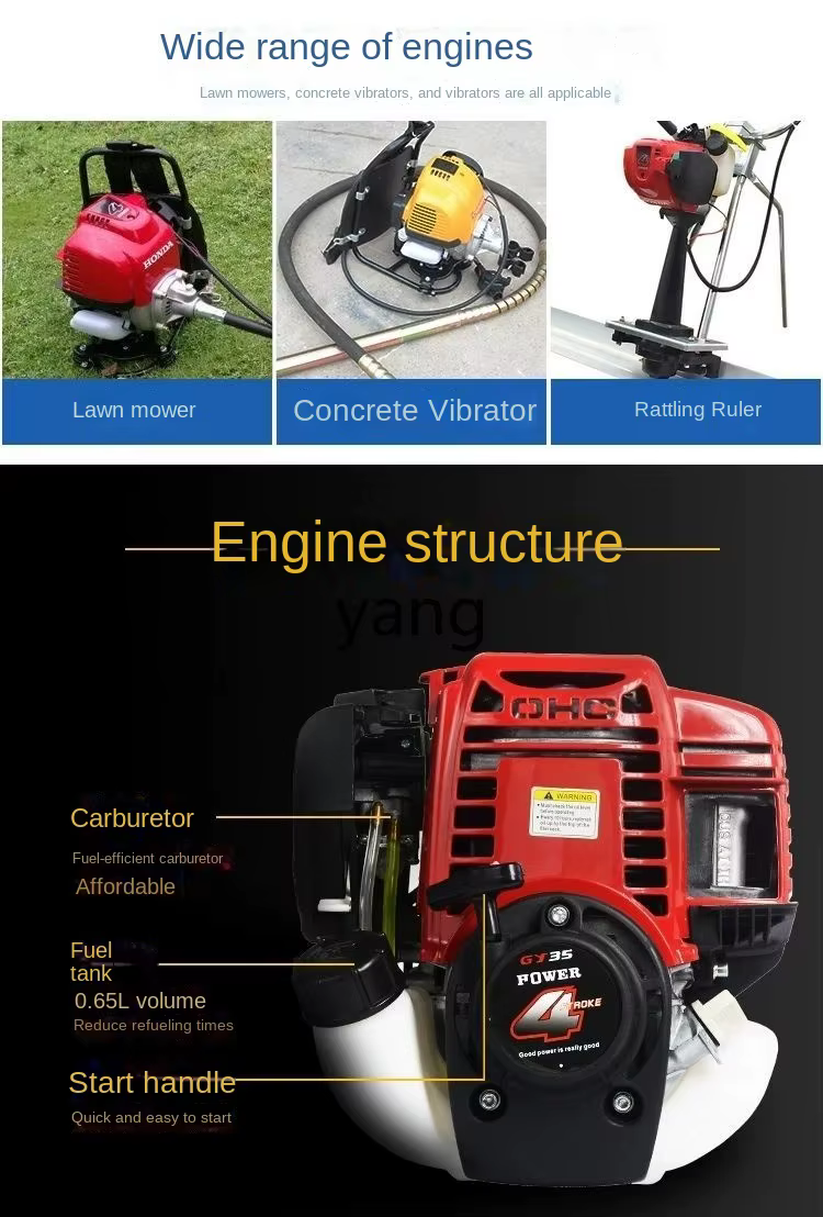 Regla vibratoria para hormigón CX con motor GX35 de 4 tiempos - imagen 5