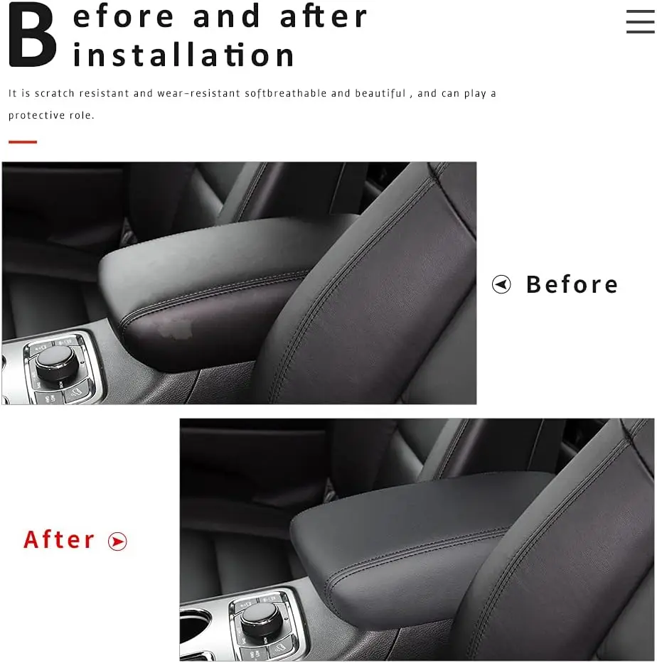 Tapa del reposabrazos en cuero PU para Jeep Grand Cherokee 2011-2020 - imagen 3