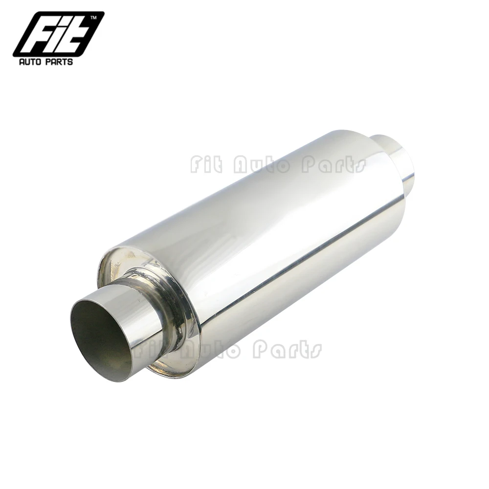 Resonador de escape deportivo universal para coche, tubo recto 76 mm - imagen 2