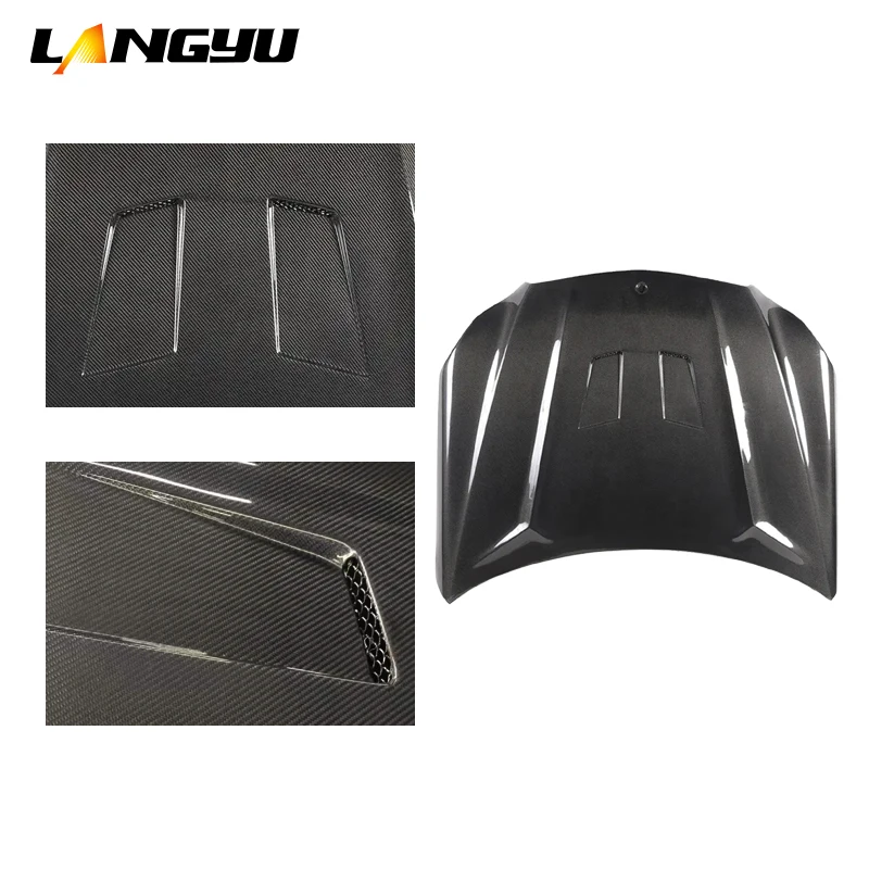 Langyu cubierta motor fibra carbono AMG Mercedes Clase E W212LCI 13-16 - imagen 5