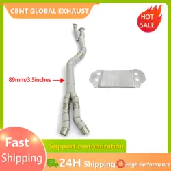 Tubo central de escape 89mm con protector térmico para BMW M3 G80 M4 G82 S58 3.0T