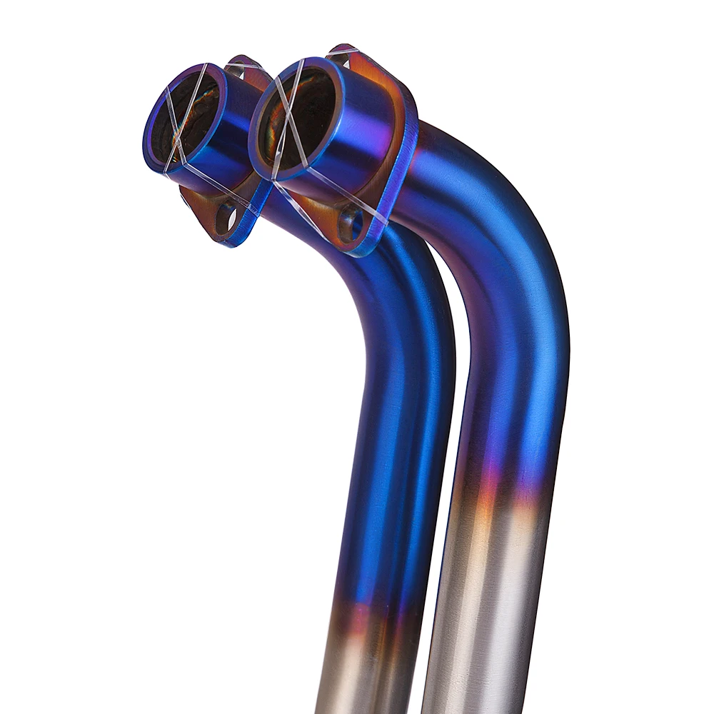 Para YZF R3 R25 MT03 escape de motocicleta Moto sistemas completos modificados tubo de enlace medio delantero silenciador R77 2015-2023 - imagen 4