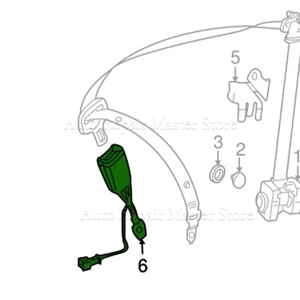 Hebilla cinturón seguridad OEM A2048602369 – Mercedes-Benz W204/GLK - imagen 3