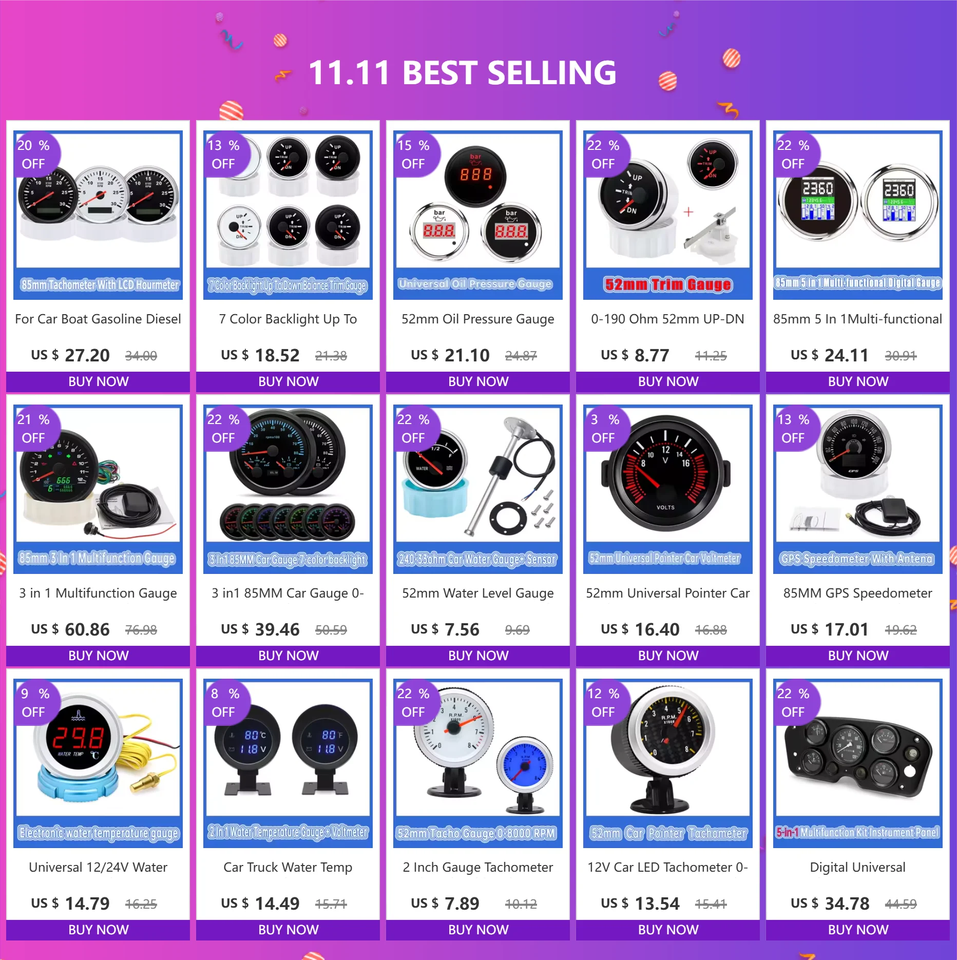 Medidor temperatura aceite - vista frontal del display