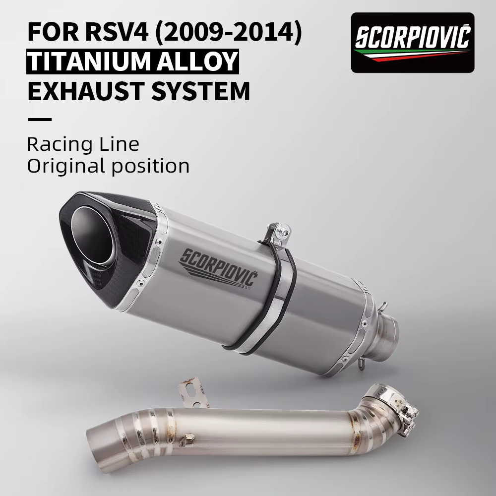 Escape slip-on de titanio 60 mm para Aprilia RSV4