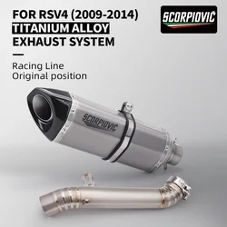 Escape slip-on de titanio 60 mm para Aprilia RSV4