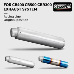 Silenciador WRS inoxidable para Honda CB400/500F/500X y CBR300