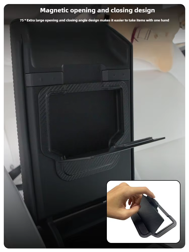 Caja de almacenamiento de doble nivel para reposabrazos