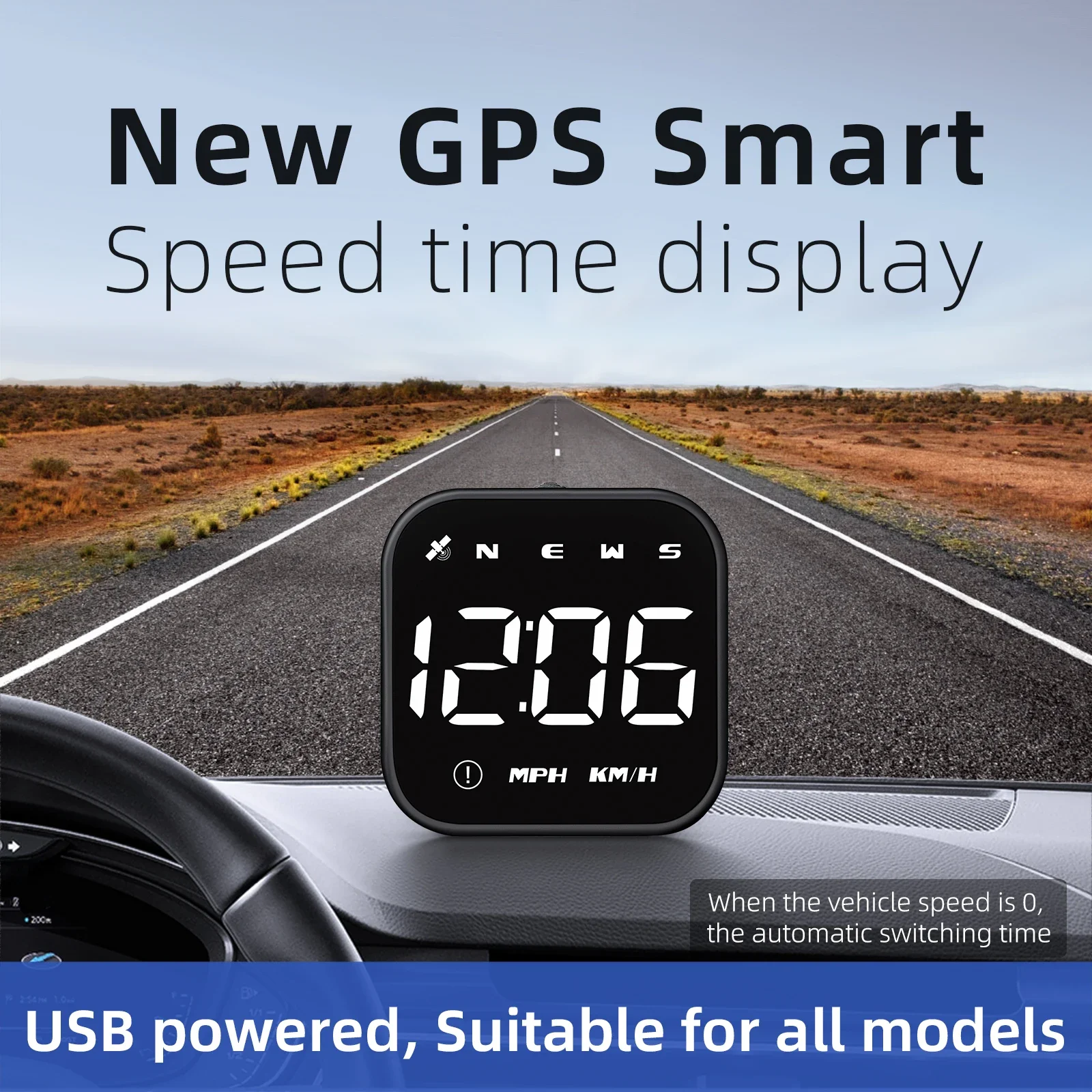 Pantalla HUD para coche con GPS y aviso de exceso de velocidad - imagen 2